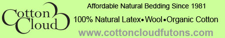 Futon.org, Inc. recommends Cotton Cloud Futons.